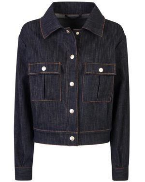 Eleventy Denim Jackets - Blue