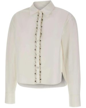 Kaos Overhemden ,Wit ,Katoen Bead-Embellished Katoenen Overhemd