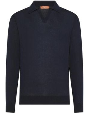 Cruna V-Neck Knitwear - Blue