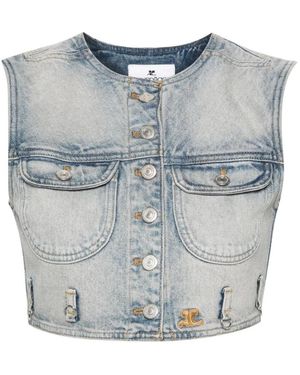 Courreges Vests - Bleu