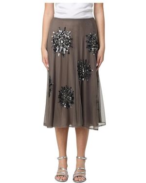 Maliparmi Bloemen Precious Rok - Grijs