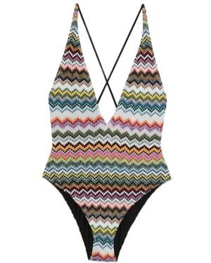 Missoni V-Neck Swimsuit - Metallic