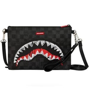 Sprayground Scribble Shark Crossover Clutch - Zwart