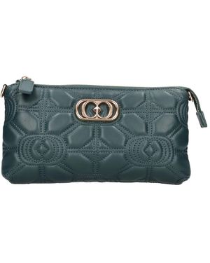 La Carrie Tassen ,Groen ,Leer Leren Tas - Blauw