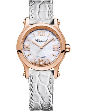 Chopard Accessoires ,Grijs ,Happy Sport Automatisch Moeder Van Parel Horloge - Metallic