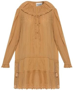Isabel Marant Kleedjes ,Katoen Lenora Jurk - Naturel