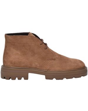 Hogan Lace-Up Boots - Brown
