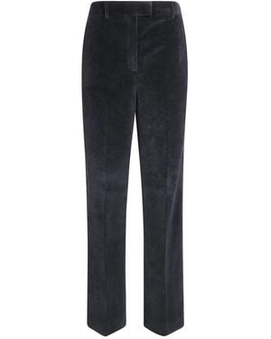 Circolo 1901 Broeken ,Zwart ,Pantalone Diritto Velluto Liscio - Blauw