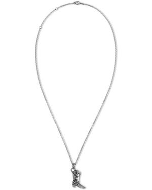 Twojeys Accessoires ,Grijs ,Leer Boot Necklace - Metallic