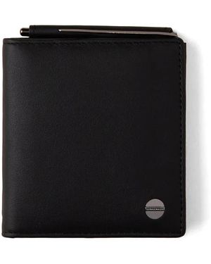 Borbonese Accessoires ,Zwart ,Leer Leren Portemonnee Met Kaarthouders