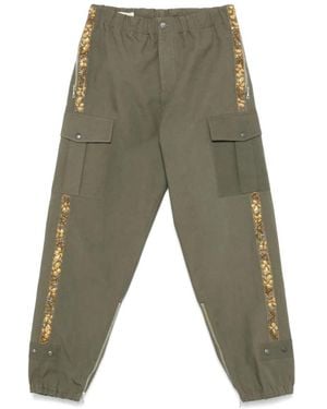 Dries Van Noten Olivgrüne Cargohose Mit Reißverschlüssen