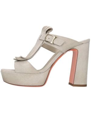 Santoni Suede Mule - Mettallic