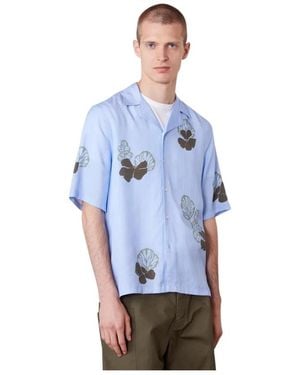Officine Generale Short Sleeve Shirts - Blue