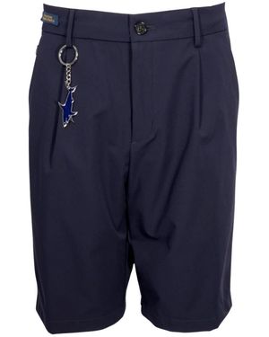 Paul & Shark Bermuda Met Trekkoord Van Dynamic Stretch - Blauw
