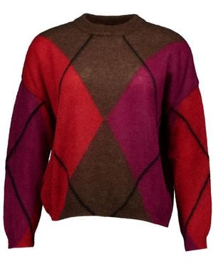 Nenette Round-Neck Knitwear - Rosso