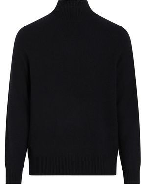 Calvin Klein Gerecyclede Wol Mock Neck Jumper - Zwart