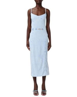 DIESEL Kleedjes ,Blauw ,Katoen D-Ony Midi-Jurk