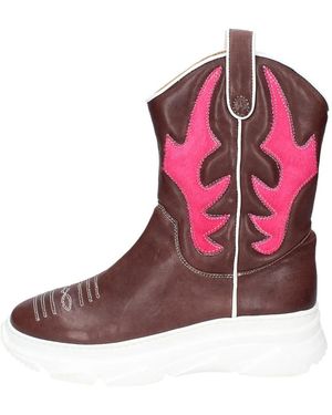Stokton Leder stiefeletten für frauen - Braun