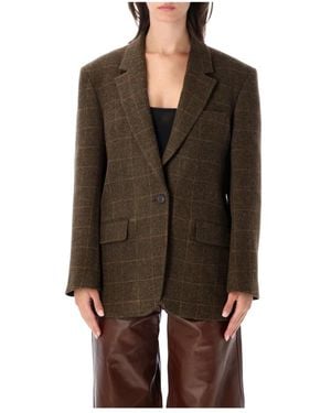 Rohe Oversized Check Blazer - Bruin