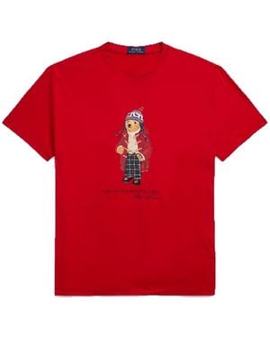 Polo Ralph Lauren Classic Fit Polo Bear Jersey Tee - Red