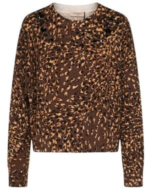 Twinset Round-Neck Knitwear - Marrón