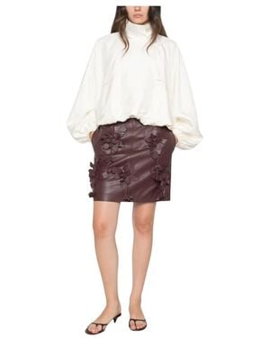 Alberta Ferretti Leather Skirts - Marrón