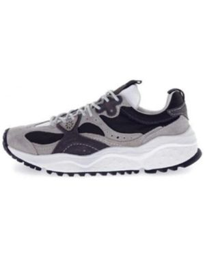 Flower Mountain Suede/Nylon Wave Sneakers - Blauw