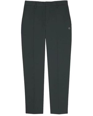 Etudes Studio Broeken ,Groen ,Wol Donkergroene Wollen Broek Met Plooien