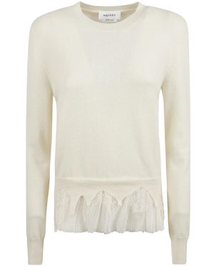 McQueen Round-Neck Knitwear - Blanco