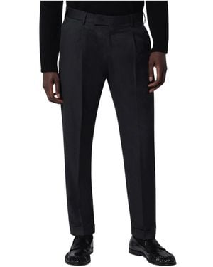 PT Torino Broeken ,Grijs ,Wol Rebel Pantalon - Zwart