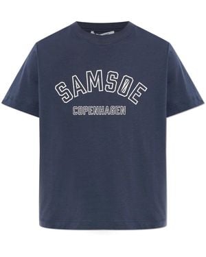 Samsøe & Samsøe Sacamino Ss T-Shirt - Blau