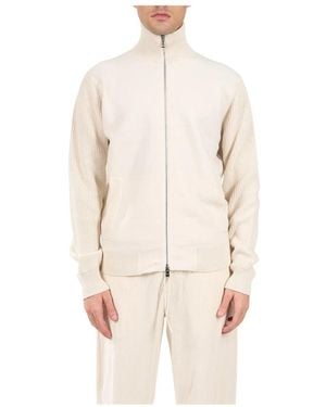 HUGO Truien & Vesten ,Wol Cardigan Met Rits Van Wolmix - Naturel