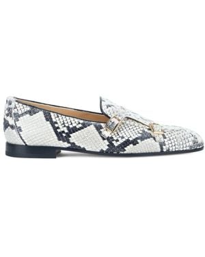 Doucal's Schoenen ,Grijs ,Denim Monk Strap Loafers