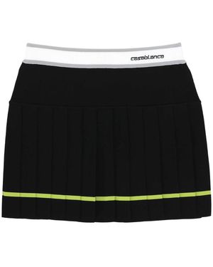 CASABLANCA Stripe Mini Skirt - Zwart