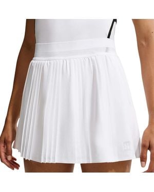 Nike Fitness ,Wit ,Polyester Court Advantage Pleated Tennis Skirt