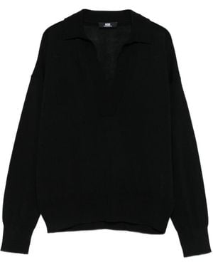Alpha Studio V-Neck Knitwear - Nero