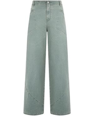 Alberta Ferretti Wide Jeans - Green