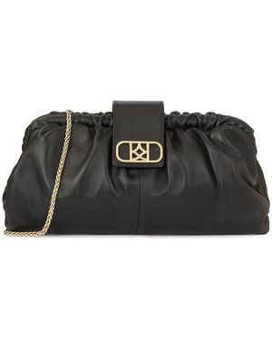 Kazar Zwarte Clutch-Handtas Voor Bezoekers Met Opvallend Logo