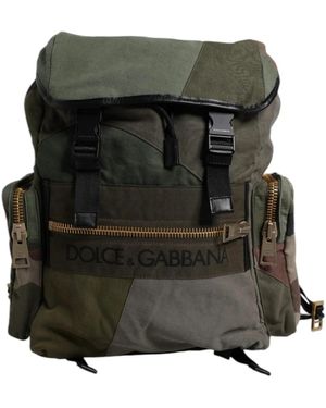 Dolce & Gabbana Zaino Militare In Canvas - Verde