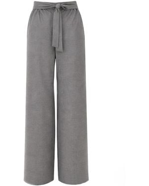 Max Mara Broeken ,Grijs ,Wol Salpa Wijde Broek
