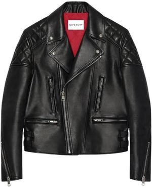 Givenchy Jassen ,Zwart ,Leer Lederen Jassen