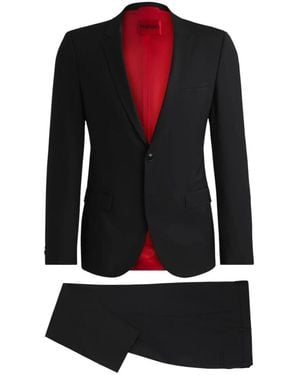 HUGO Single Breasted Suits - Nero