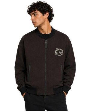 Dolce & Gabbana Jassen ,Zwart ,Kasjmier Cashmere Fleece Bomberjack