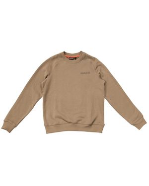 Napapijri Hoodies & Sweatvesten ,Katoen Back Graphic Sweatshirt - Naturel
