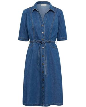 Cream Shirt Dresses - Azul