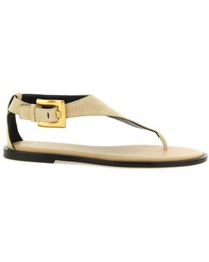 Balmain Flat Sandals - Metallic