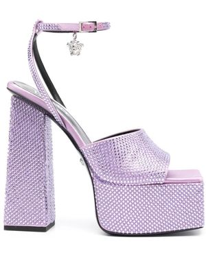 Versace High Heel Sandals - Purple