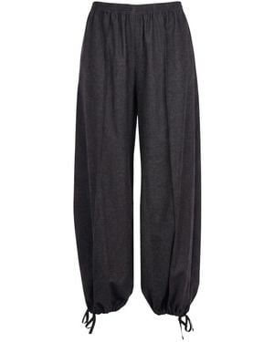 Alysi Broeken ,Grijs ,Wijde Broek - Blauw