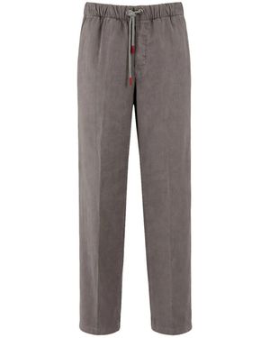 Kiton Straight Trousers - Grey