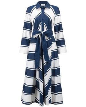 Joseph Ribkoff Fit And Flare Hemdblusenkleid - Blau